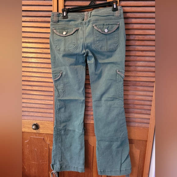 Green Cargo Style Pants - Picture 2 of 5